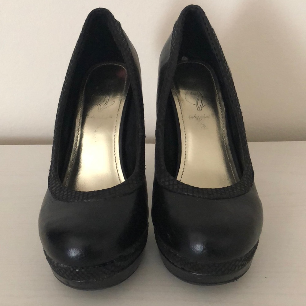 Black platform heels